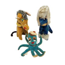 3 Vintage Dakin Dream Pets Octopus Donkey Poodle Stuffed Animal Plush Toy Japan - £25.97 GBP
