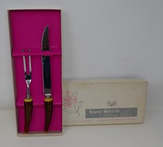 Regent Sheffield Cutlery Set - Carving Knife &amp; Fork w/ Faux Antler Handles - €19,23 EUR