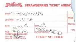 Vintage Biohazard Concerto Ticket Stub Dicembre 22 1994 Nuovo Bretagna - £30.13 GBP