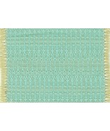 Artisan Handwoven Dollhouse Rug 4&quot;x6&quot; Aqua #23, Cotton - £24.32 GBP