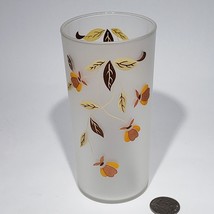 Vintage Autumn Leaf Frosted 12 oz Tumbler Glass 5.5” Hall Retired Replac... - £7.81 GBP