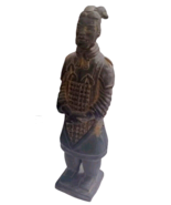 Vintage Chinese Repro. Terracotta Warrior Soldier Standing Figurine 10&quot; - $375.38 MXN
