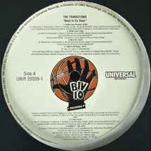 The Transitions &quot;Back In Da Days&quot; 2001 Vinyl Lp Album 11 Tracks ~Rare~ *Sealed* - £21.50 GBP