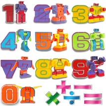 Liberty Imports 15 Piece Number Robots Transforming Toys Set | Math Counting Num - £26.67 GBP