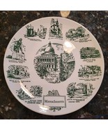 Vintage Lith O Sketch Plate State Souvenir Historic Massachusetts - $854.35 MXN