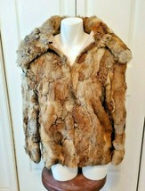 Vintage Women&#39;s Genuine Various Colored Browns Rabbit Fur Coat - $148.45