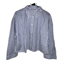 NWT Everlane The Woven P.J. Top Blue &amp; White Stripe 100% Cotton Boxy Siz... - $13.29