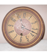 6 3/8” Solid Wood Nautical Ships Wheel Wall Clock Gold &amp; Brown Face - $52.91