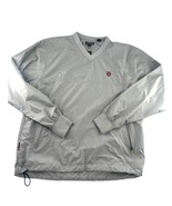 Antigua Golf Jacket Mens Small Gray Pullover Long Sleeve Pockets Sportsw... - $16.18