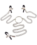 Nipple Clamps Rings Adjustable Male Female Breast Stimulation Bondage Se... - $9.99