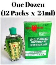 12 Packs Eagle Brand Medicated Oil 24ml Aches Backache Bruise Sprain 十二瓶装鹰标德国风油精 - $72.60