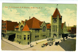 New York Central Railroad Station Postcard Syracuse New York 1916 - £8.58 GBP