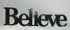 New LARGE BELIEVE INSPIRATIONAL STEEL HOME DECOR WORD WALL ART SIGN  24" x 7"