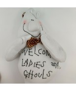 VTG 28&quot;L Roman Inc. White Halloween Ghost &quot;Welcome Ladies &amp; Ghouls&quot; Deco... - $13.56 CAD