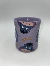 Disney Eeyore Mug Cup Winnie The Pooh Purple Glitter 3-D 4.5” Tall - £13.03 GBP