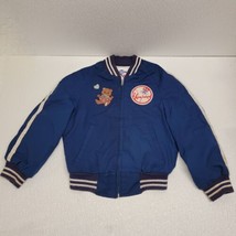 Vtg MLB New York Yankees Teddy Bear Full Zip Track Bomber Jacket Youth Size 7 - £55.38 GBP