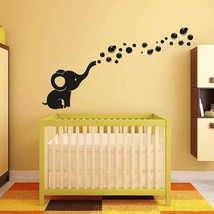 Wall Sticker for Living and Kids Room Decor Elephant Bubbles 76X62 CM - £13.28 GBP