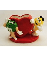 M&amp;Ms Red Porcelain Novelty Heart Planter, Utensils Caddy, Yellow &amp; Green... - $26.73 CAD