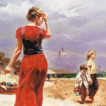 Pino &quot;Seaside Gathering&quot; Signed &amp; Numbered 30X30 At the Beach - $2,475.00