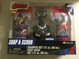 New Marvel Black Panther Soap &amp; Scrub Gift Box - £11.52 GBP