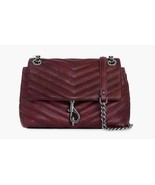 New Rebecca Minkoff Women's Edie Quilted Leather Shoulder Bag Garnet - $197.99