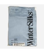 Vtg Winter Silks Base Layer Silk Mock Turtleneck Blue Mid Weight Size La... - $52.26 CAD