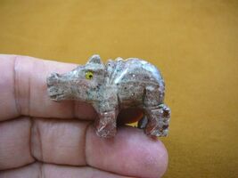 (Y-HIP-31) red gray HIPPO Hippopotamus gem Gemstone carving SOAPSTONE hi... - €7,66 EUR