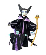 Disney MALEFICENT Plush 10&quot; &amp; 20&quot; Sleeping Beauty Princess Aurora Villai... - $548.30 MXN
