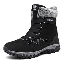 Women Winter Snow Boots Outdoor Boots for Women Men Hiking Trekking Boots Couple - £55.24 GBP