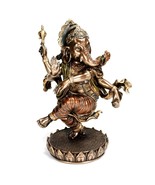 GANESHA STATUE 8&quot; Dancing Hindu Elephant God HIGH QUALITY Bronze Plated ... - €54,35 EUR