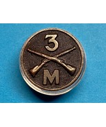 1910-1937, U.S. ARMY, TYPE I COLLAR DISK, 3rd INFANTRY REGIMENT, COMPANY M - $15.00