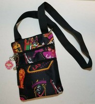 Womens multi-color J Garden Canvas Cross Body Las Vegas Theme Bag Purse - £7.86 GBP
