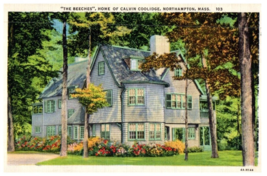 Beeches Home Of Calvin Coolidge Northampton Massachusetts Postcard Posted 1937 - £4.03 GBP