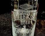 Boulevard Brewing Co Wheat Beer Glass Etched Golden Grain Goodness - $7.92