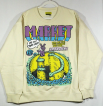 Market Smiley Into The Unknown Crew Neck Sweatshirt Cream Color NWT Size XL - £47.13 GBP