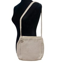 The Sak Vintage Y2K Crochet Knit Boho Taupe Shoulder Bag Purse - £21.20 GBP
