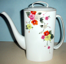 Kate Spade WAVERLY POND Coffee Pot Retro Florals 9.5&quot;H Lenox USA 52oz New - $147.41