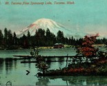 Mount Tacoma Mount Rainier From Spanaway Lake DB Postcard T15 - $4.42