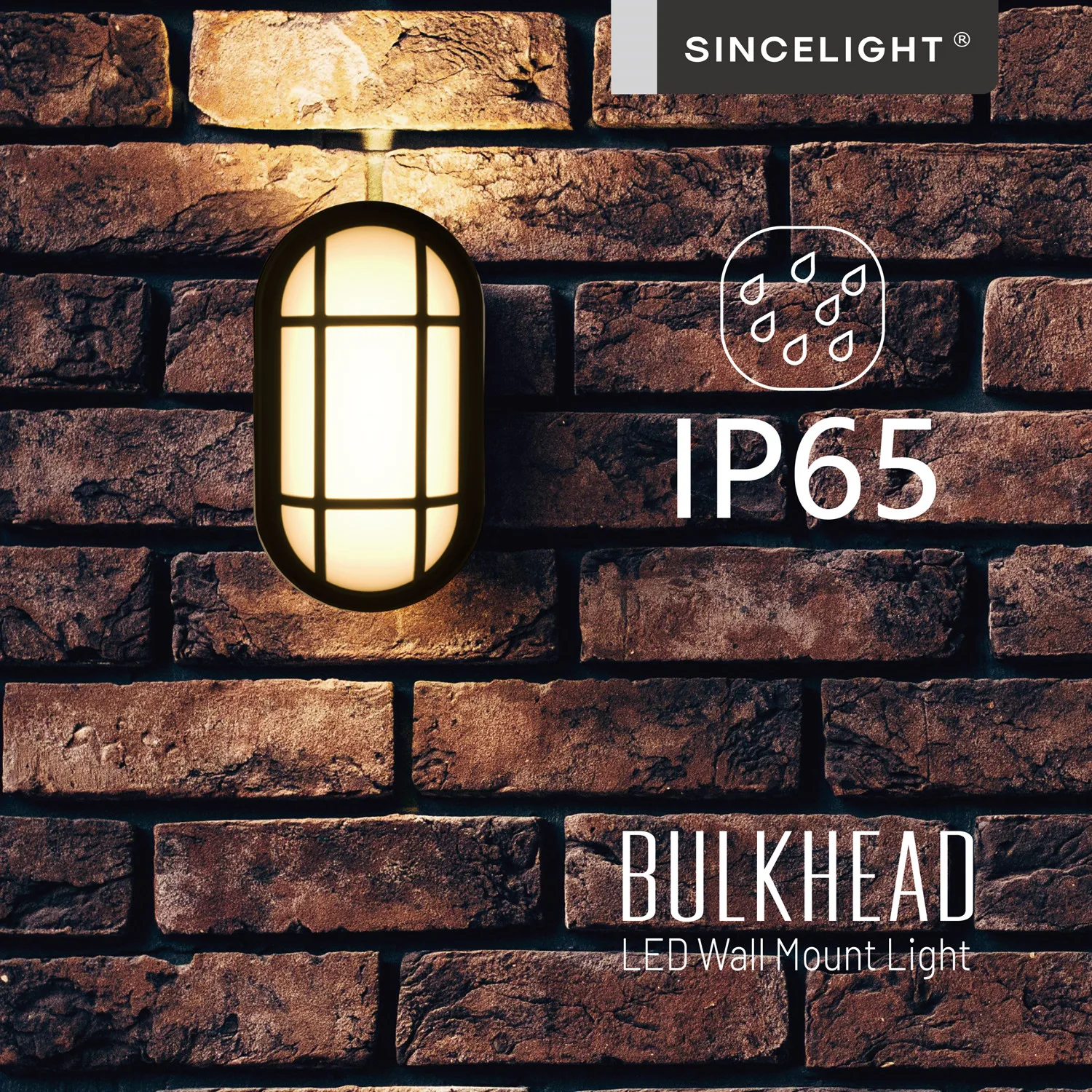 15W Black Oval LED Bulkhead Light, IP65, 1400Lm, 100-240V,Perfect for Indoor, Ou - £140.22 GBP