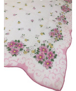 Vtg Handkerchief Hankie Pink Yellow Gerber Daisies Daisy Floral Flowers ... - $283.01 MXN