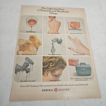 General Electric GE Heat Lamp Vintage Print Ad 1967 chicks frozen faucet - £4.70 GBP