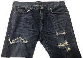 Pacsun Jeans Mens Size 33X32 Skinny Jeans Denim Blue Distressed - £29.16 GBP