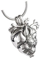 Anatomical Heart Necklace Cremation Organ Pendant - £43.40 GBP