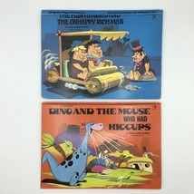 2 Flintstones Pop-Up Books Dino and Mouse That Had Hiccups &amp; Unhappy Rich Man - £19.67 GBP