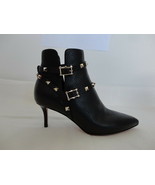 NIB AUTH VALENTINO GARAVANI Rockstud Black Calfskin Leather Boots Shoes ... - $1,018.49