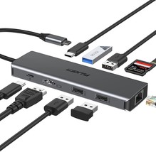 USB C Hub 10 in 1 USB C Hub Multiport Adapter for chromebook MacBook Pro, XPS - £30.81 GBP