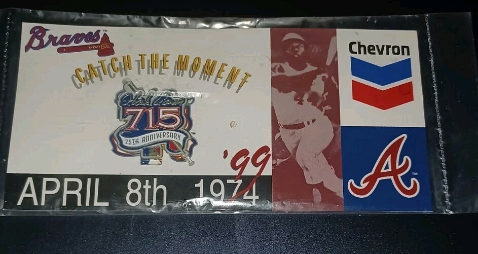 Atlanta Braves Hank Aaron 715 Home Runs 25th Anniversary Baseball Stadiu... - $14.75
