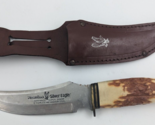 Vintage Precise Silver Eagle Hunting Handmade 10325 Japan Knife &amp; Sheath - £45.81 GBP