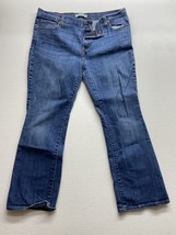 Levi&#39;s 516 Bootcut Denim Jeans Womens 16 Short Blue Cotton Studded Flap ... - $20.79