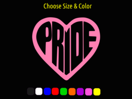 LGBTQ Pride Heart Lesbian Gay Bi Support Vinyl Window Sticker CHOOSE SIZ... - $2.86+